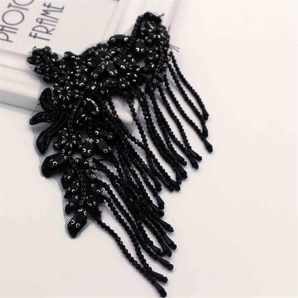 British Style Handmade Shoulder Jewelry Tassel Rhinestones Epaulettes Clothing Accessories Epaulet Shoulder Brooches