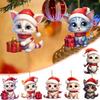 Cat Christmas Eyecatching Acrylic Car Charm Lovely Cartoon Styles For Festive Vibes