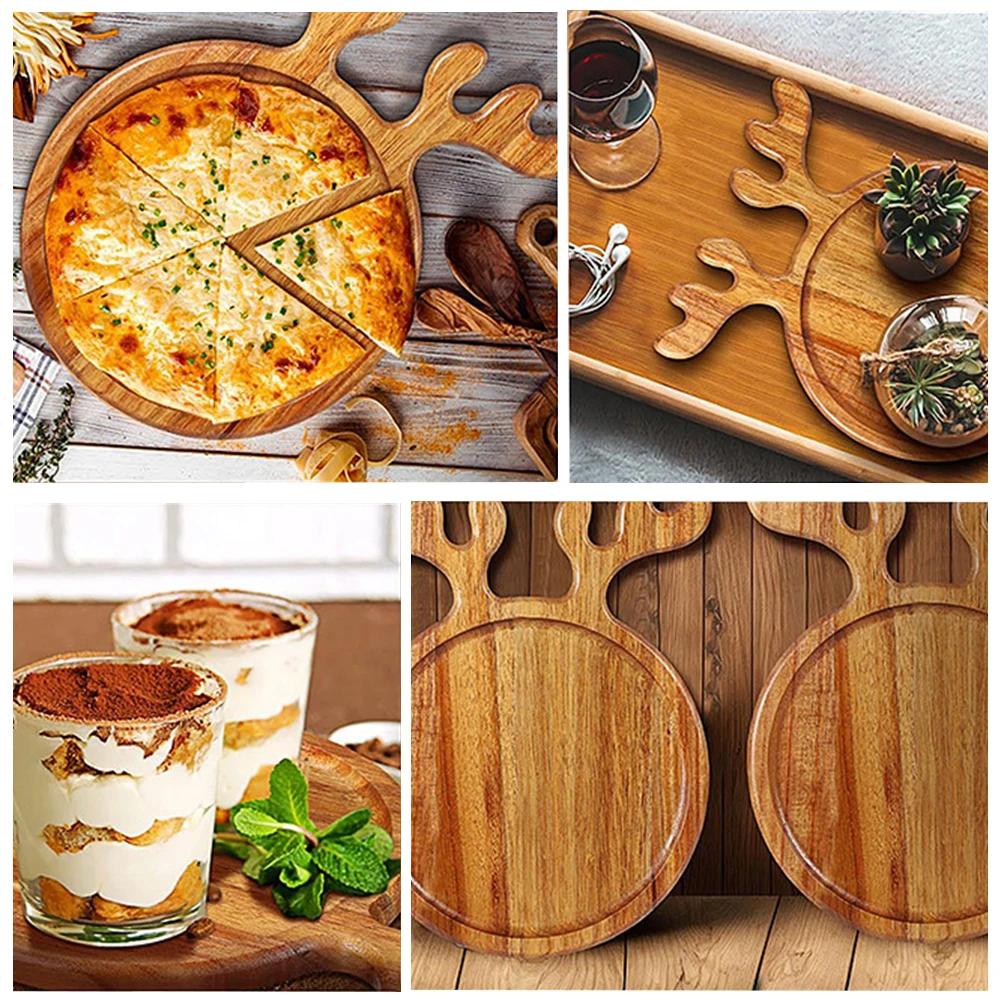 Christmas Tray Plate Elk Christmas Tree Appetizer Platter Sushi Dishes Salad Sashimi Wooden Shaped Candy Dish Snack Dessert