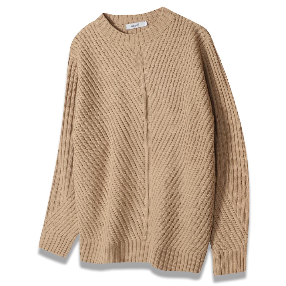 Polygram Diagram Round Knit - 5 Colors Gray/L