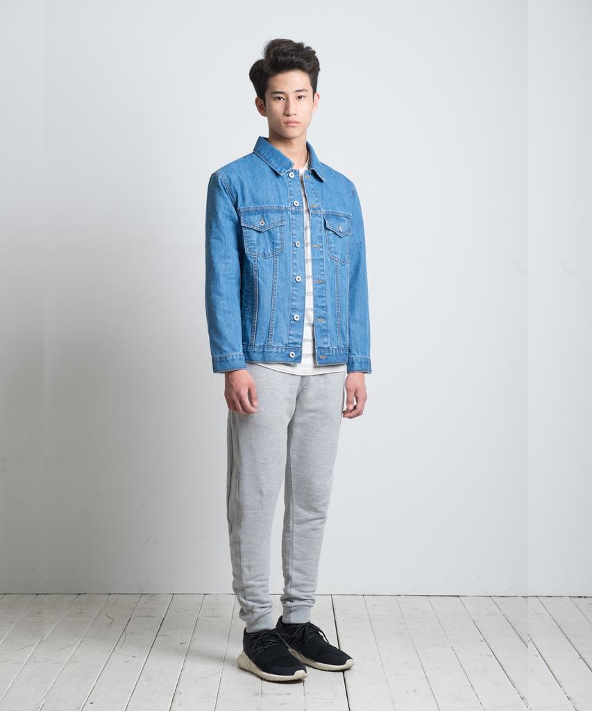 Untouched Semi Overfit Denim Jacket Sky Blue