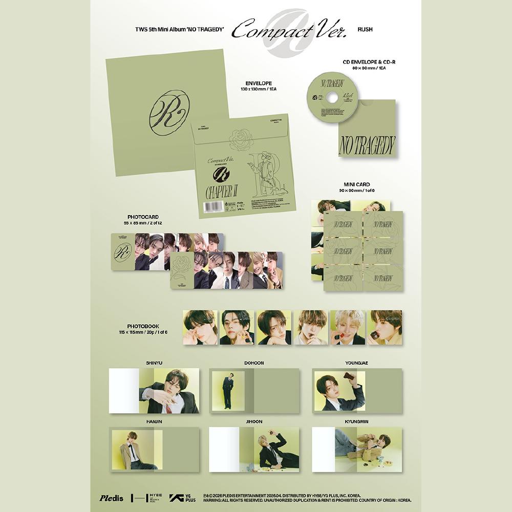 Pre-order TWS 5th Mini Album NO TRAGEDY Compact ver. RUSH & SHOP POB