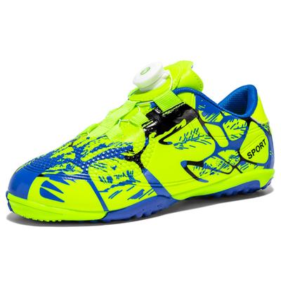 Nuevas zapatillas de fútbol de malla transpirable para niños, estudiantes, hebilla giratoria, clavos rotos, zapatillas de entrenamiento TF para verano