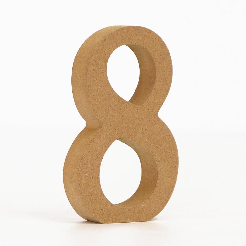 1pc 10cm Wood Color Numbers 0-9 Wooden DIY Arabic Numerals Art Crafts Standing Party Wedding Home Decor