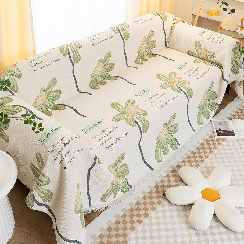 

Хлопковый и льняной чехол для дивана с защитой от кошачьих царапин, тканевый чехол для дивана, полное покрытие, универсальная летняя подушка для дивана на четыре сезона 180*130cm