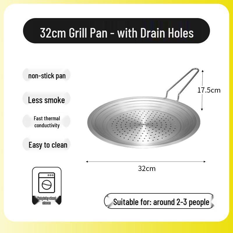 Wutuo 32 см Индукционная сковорода-гриль с маifanским камнем