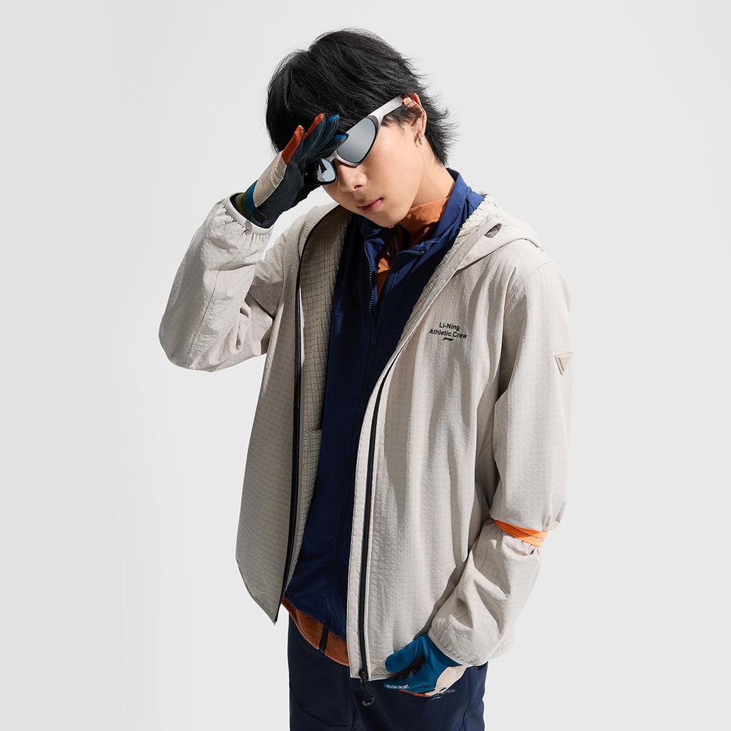 Li Ning Fitness Series Outdoor Cycling Camping Windproof Fleece Adaptive Temperature Control Warm Jacket Men Jackets AFDU925-2