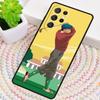 Vintage Golfer Pattern TPU Phone Case For Samsung Galaxy note 10 pro S26 S25 S24 S23 S22 Ultra Plus S21 FE S20 Shockproof Cover