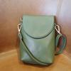 Sac bandoulière pour téléphone portable et monnaie en cuir de vachette première couche pour femme - Mini portefeuille polyvalent en cuir véritable 2025