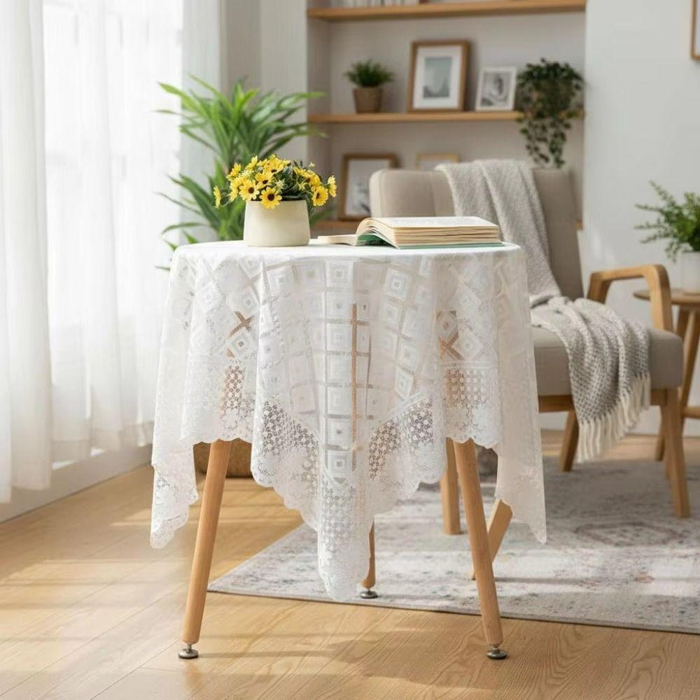 Sheer Lace Tablecloth Non-slip Photography Tablecloth New Table Mat Photography Backdrop Decor