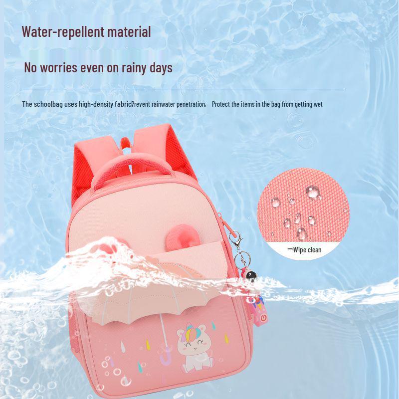 Fashionable Spine Protection Backpack for Girls, Ages 3-6: Lightweight and Double-Strapped for Kindergarten To First Grade.