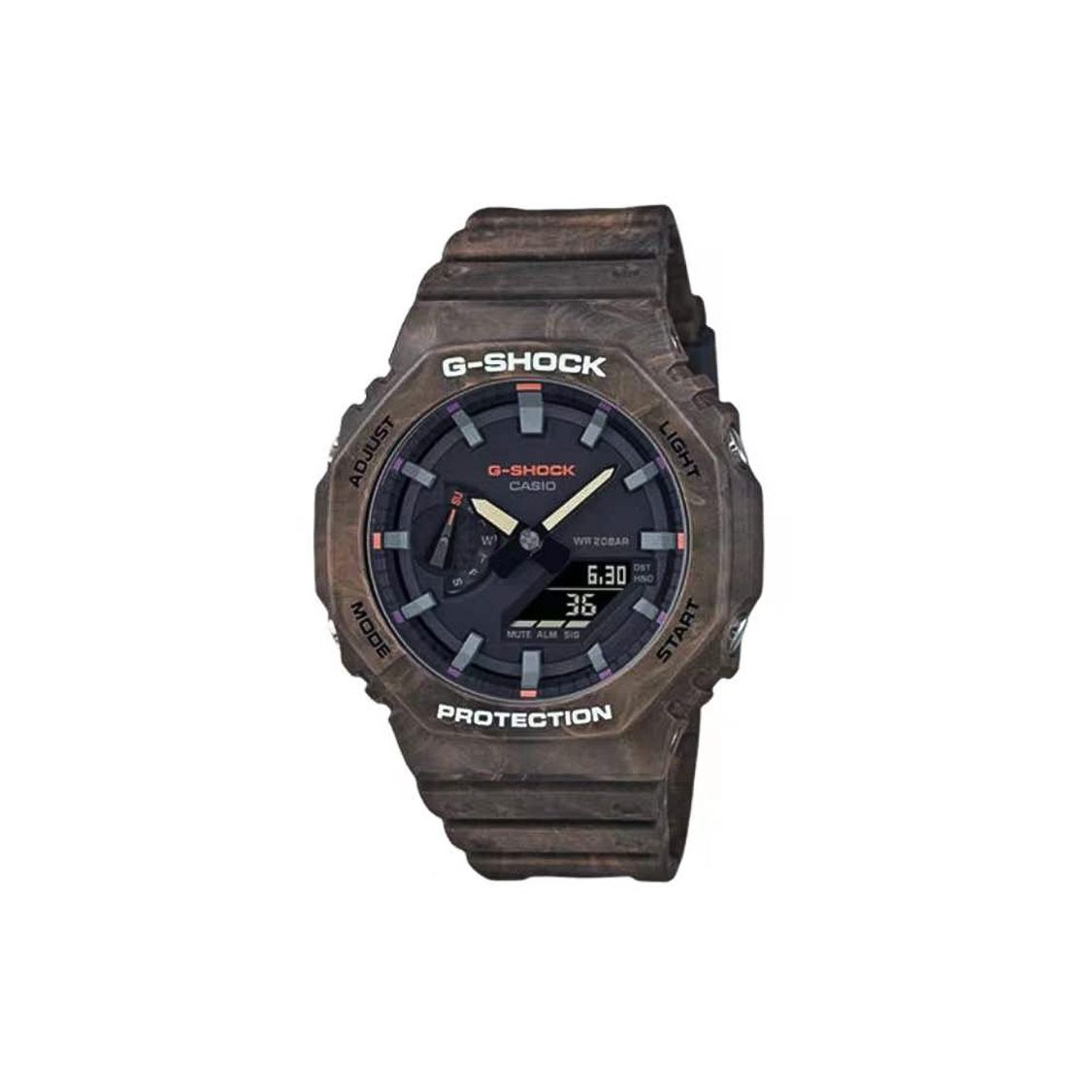 

Casio Mystic Forest Series Classic Octagonal Watch Fashion Waterproof Quartz Movement Resin Strap Men watches Brown GA-2100FR-5APR Coffee