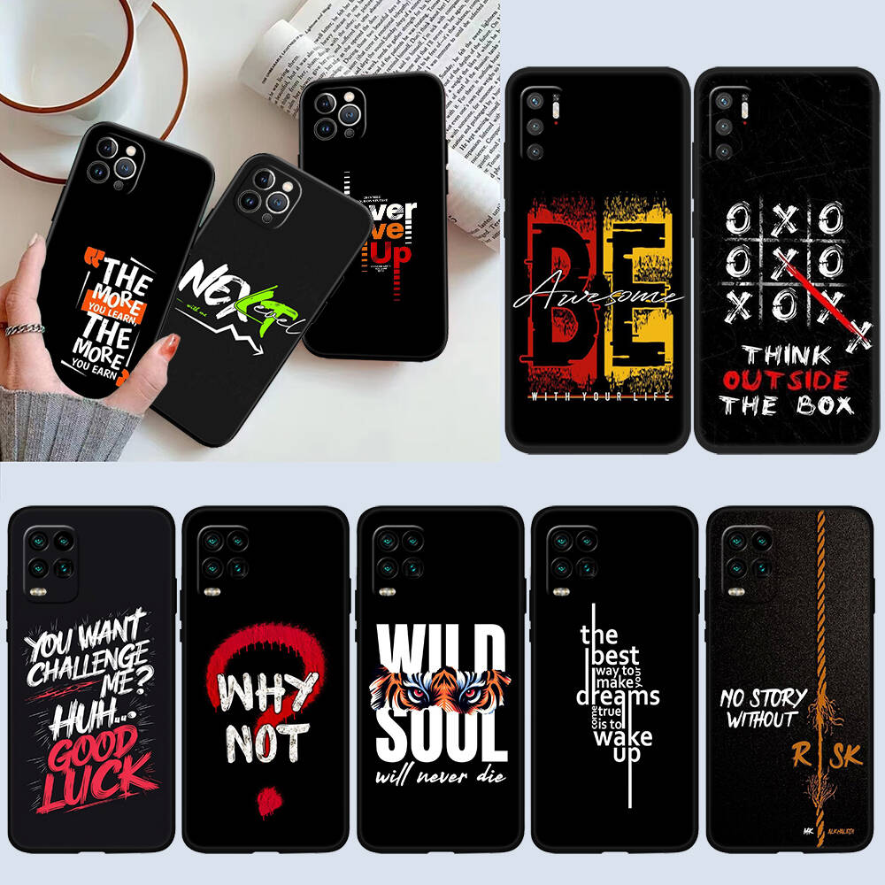 Inspirational Quote Text Case for Samsung Note 20 10 S25 Plus Ultra Lite FE M20 M21 M30 M31 M51 A11 A26 A51 A52 A53 A56 A70 A71 A72 A73