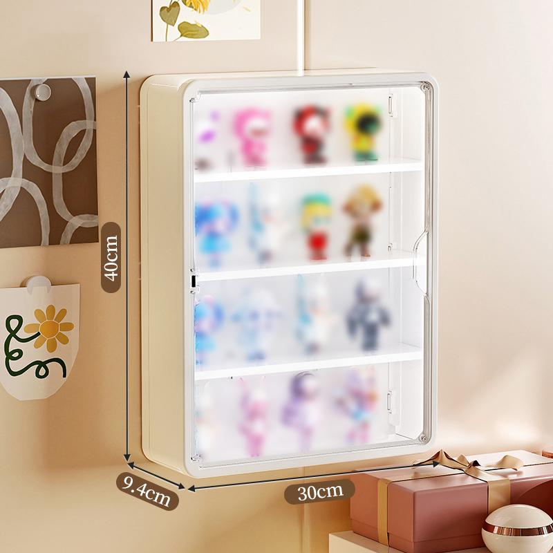 Wall Mounted Storage Box For Action Figures Transparent Display Rack Organizer for Blind Box Dustproof Ornaments Storage Box