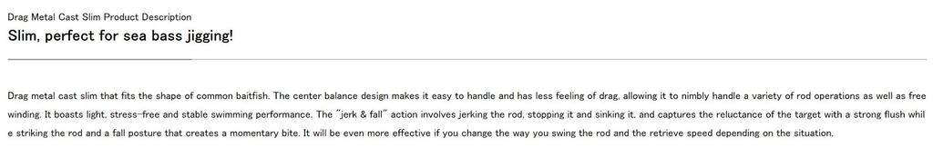 DUO Metal Jig Drag Metal Cast Slim 30 Grams PCC0439 (9904)