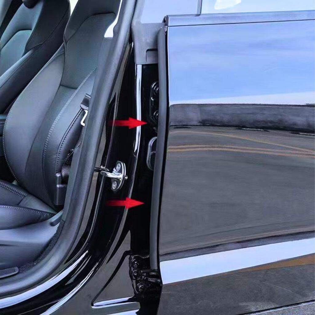 2pcs Car Door Sealing Strips Rubber Trim for B Pillar Gap Cover Universal Wind Noise Reducer