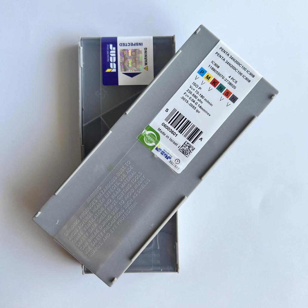 ISCAR / PENTA34N200C100 IC908 Industrial indexable carbide inserts 4 Pcs