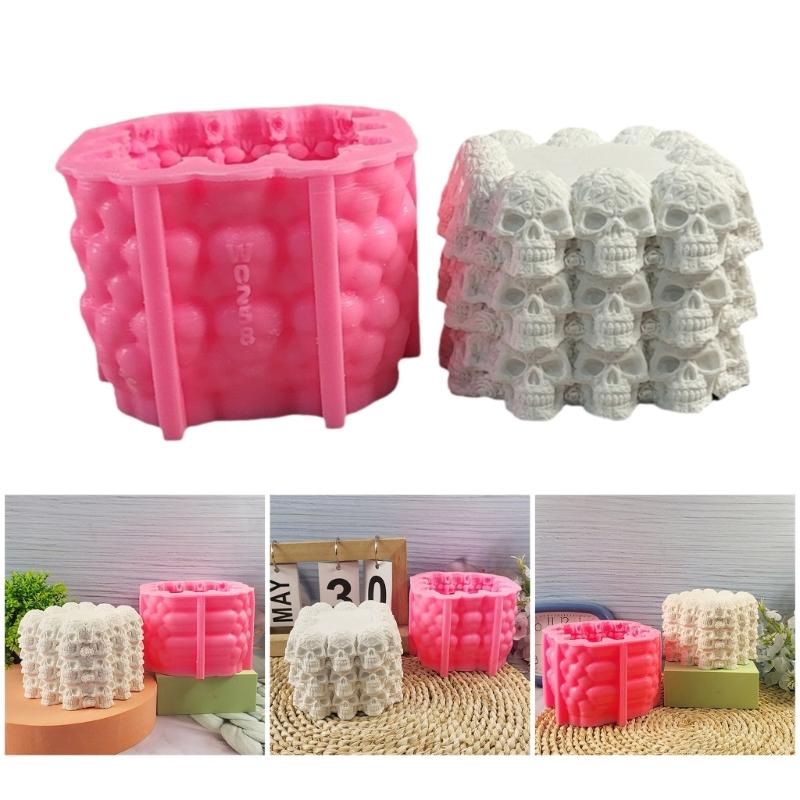 Halloween Skull Silicone Molds Silicone Concrete Cement Mould for Epoxy Resin, Plaster Decoration, Halloween Present