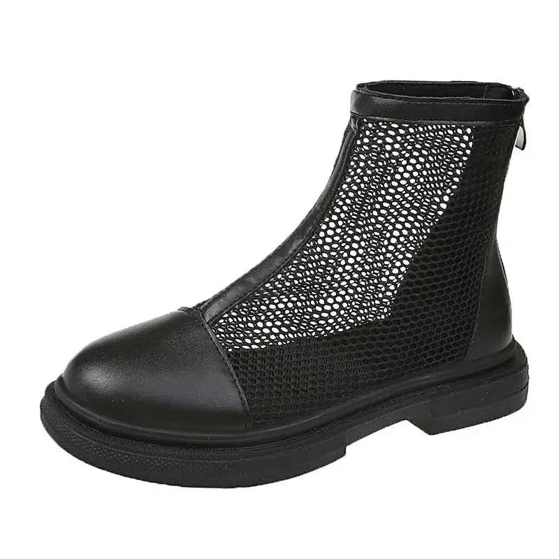 Fashion Female Short Shoes White Empty Round Toe High Quality Pu New In Women's Ankle Boots Designer Luxury Boot Spring 2024 Hot Booties