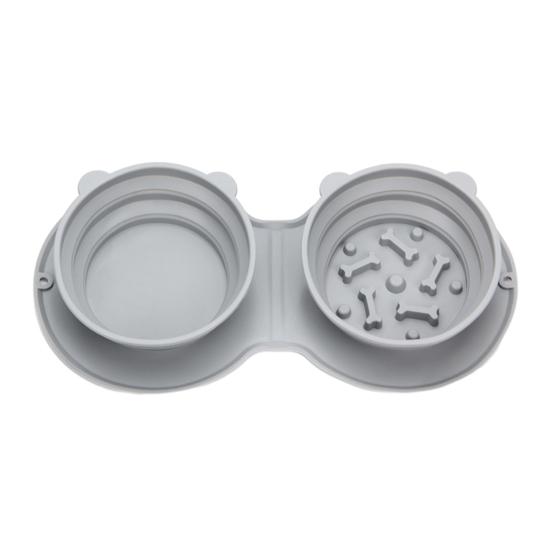 

Миски с нескользящим ковриком, прочная, безопасная миска для кормления домашних животных, не содержащая бисфенола-А, для пеших прогулок, кемпинга