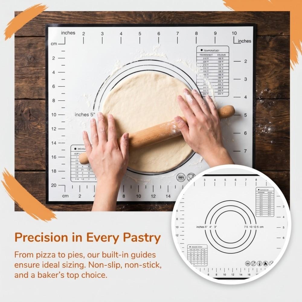 Non Stick Non Slip Dough Rolling Mat Fiberglass Heat Resistant Baking Mat Home Kitchen