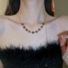 Light luxury diamond-encrusted water drop necklace, fashionable personality, heavy industry neck chain, bridal evening dress, high-end accessories