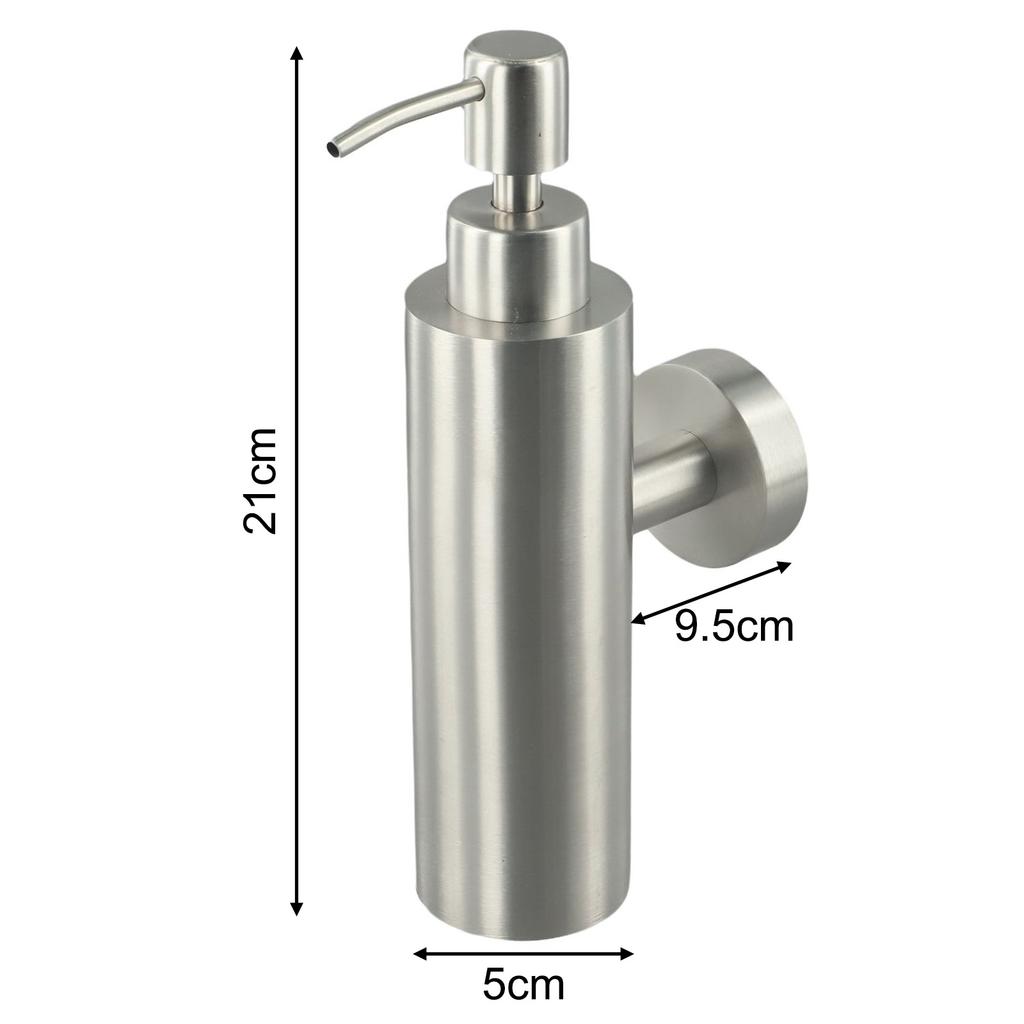 304 Brushed Stainless Steel Manual Soap Dispenser Wall Mounted Golden Black Round Soap Dispenser For Hotel Bathrooms