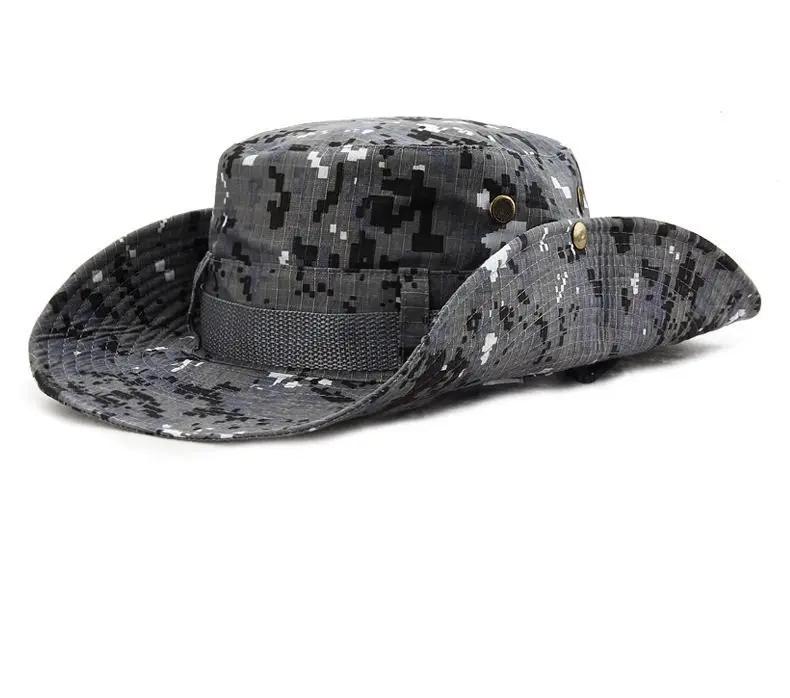 Men & Women Sun Hat Wide Brim Breathable Fishing Cap Men's Bucket Hats Hiking Jungle Hat Summer Outdoor Camo Caps