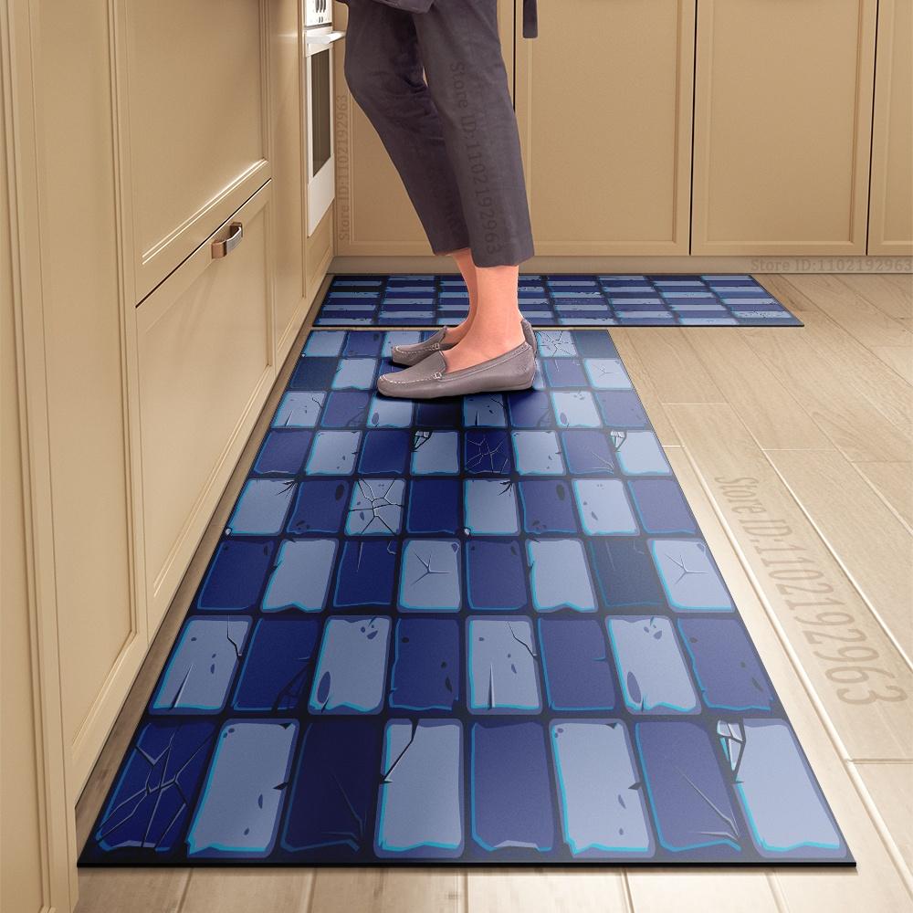 Kitchen Mat Absorbent Printed Kitchen Rugs Non-slip Area Mat Hallway Long Carpets for Living Room Bedroom Entrance Doormat Bath
