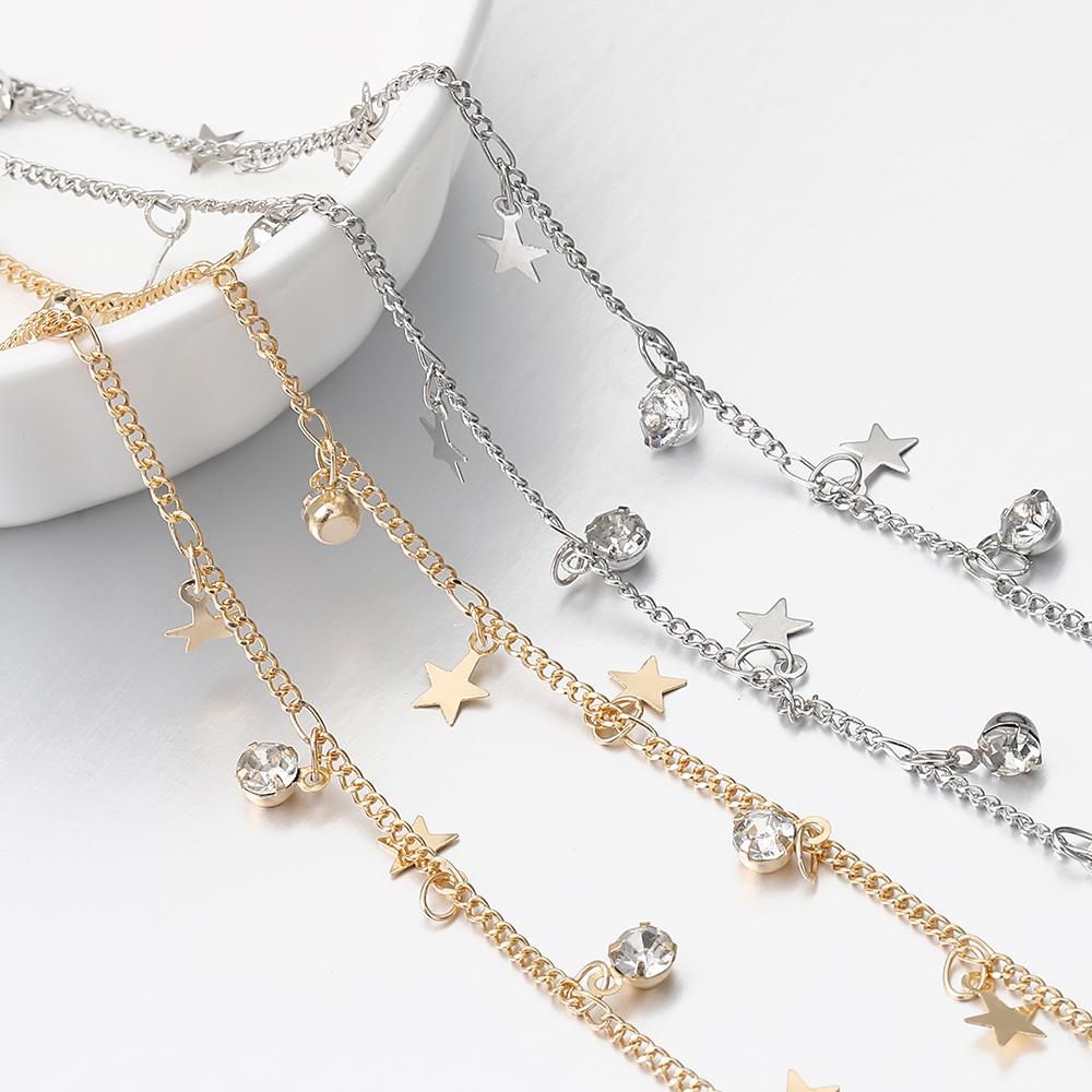 2Meters 1Meter Crystal Charms Copper Chain Star Pendants Chains for Jewelry Making DIY Necklace Bracelet Wholesale Supplies