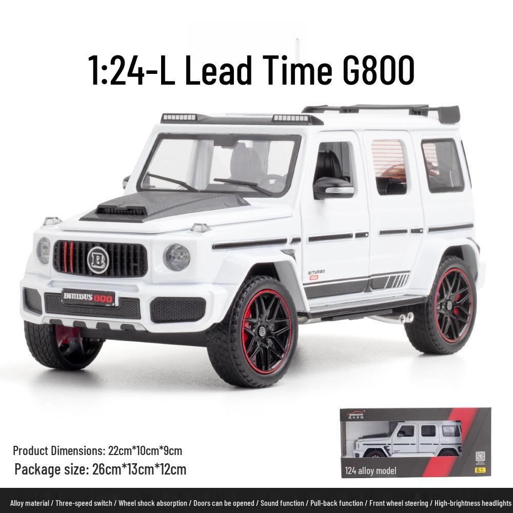 Boxed 1:24 Brabus G800 Toy Car with Sound, Light, and Pull-back Opening Doors Model