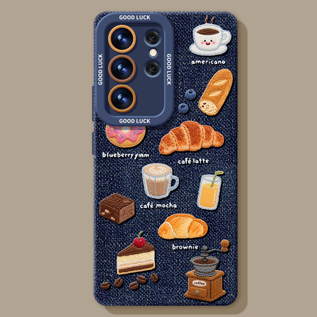 Denim Brot Handyhülle ist geeignet für Samsung GalaxyS26 Silikon S25 + Lanyard S24ultra neues S22 Set