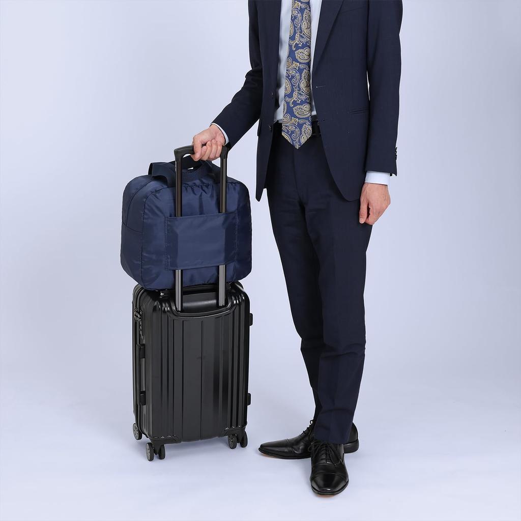 Astro 20L Carry Bar Boston Tote Folds up Eco Sub Made of Storage Bag Carry-on Bag, Navy, capacity, Water-repellent finish, Suitcase, Case, Hole, Bag,