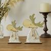 1PC Home creative Christmas wooden elk desktop ornaments window display small gifts Christmas decorations