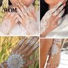 Eco-friendly Tattoo Sticker White Lace for Women, Temporary Face Body Skin-friendly Arm, Waterproof Fake Decal Wedding Party Festival Safe Tattoos