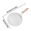 Pizza Shovel Pastry Tools Pizza Peel Round Stainless Steel Non-stick Pizza Paddle Spatula With  Wooden Handle Baking Pizza Peel