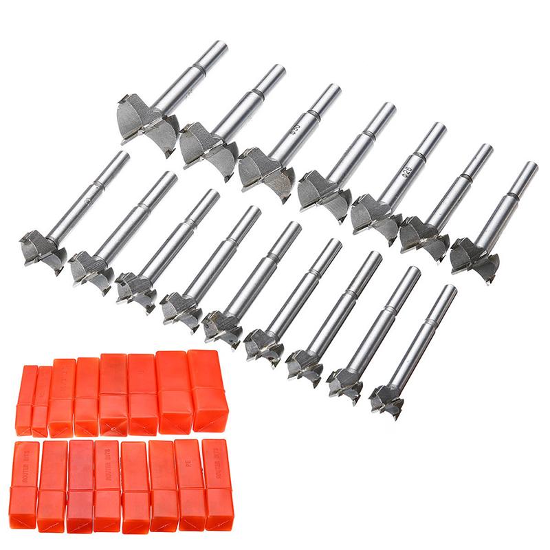16PCS Woodworking Drill Bit Set Boring Hole Saw Cutter Wood Tools 15-35mm