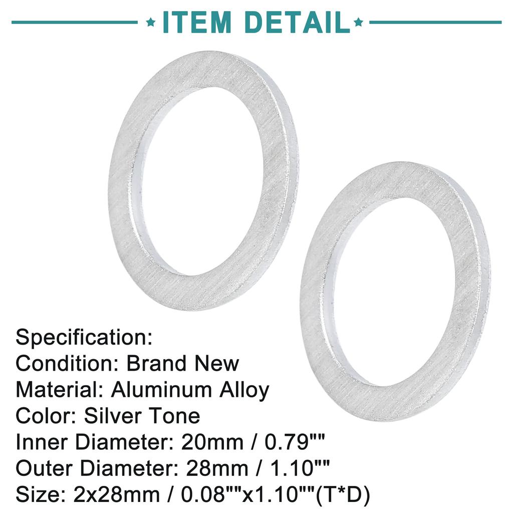 ACROPIX M20 Drain Plug Gasket Kit for Honda Civic Silver Tone 10pcs