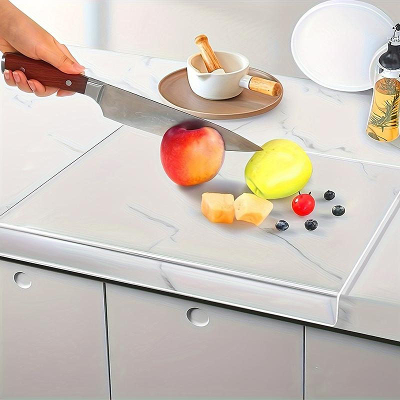 Transparent Fruits Vegetables Cutting Board Non-Slip Transparent Acrylic Cut Board Kitchen Countertop Household Cutting Board