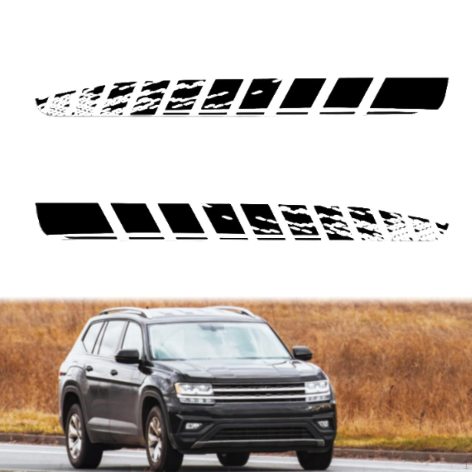 

2 Pieces Car Stickers Decals Vehicle Body Side for Bus чорний