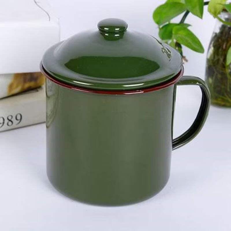 OLOEY Retro Military Green Enamel Mug