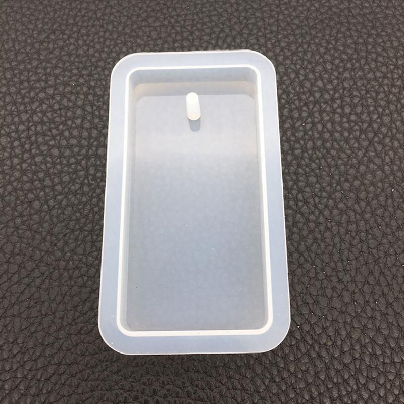 Keychain Pendant Mold Set Diy Pendant Resin Mold Crystal Epoxy Silicone Mold Round Rectangle Pendants Jewelry Making