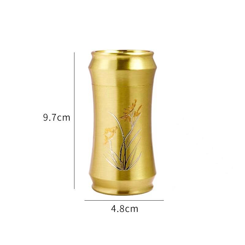 Držák na párátka z čisté mědi Malá přenosná krabička na párátka Dávkovač párátek Nádoba na párátka s vatovými tampony Úložný box na párátka