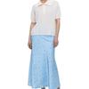 2025 Spring/Summer Floral Satin High-Waisted Midi Skirt