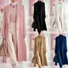 Cappotto Lungo da Donna in Misto Lana con Revers Tacca Monopetto Ampio Monocolore Maxi Cappotto Autunno Inverno Capo d'Abbigliamento Elegante