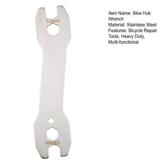 Stainless Steel Bike Hub Wrench 13/14/15/16/17/18/19/20MM Cycling Road Mountain Bicycle Hub Cone Adjuster Wrench Bicycle Repair Tools