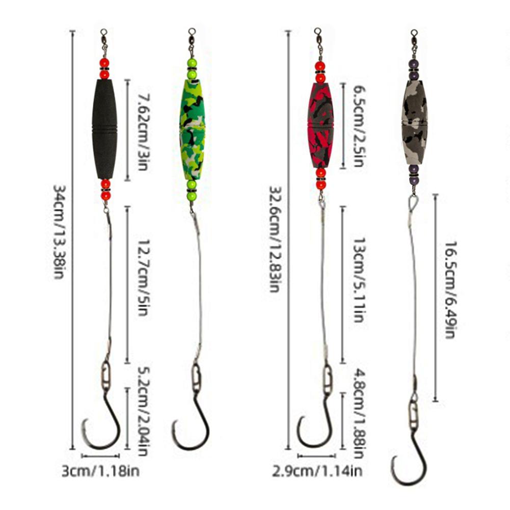 4Pcs Catfish Float Rigs High Buoyancy Fishing Bobbers for Fishing (Grey)