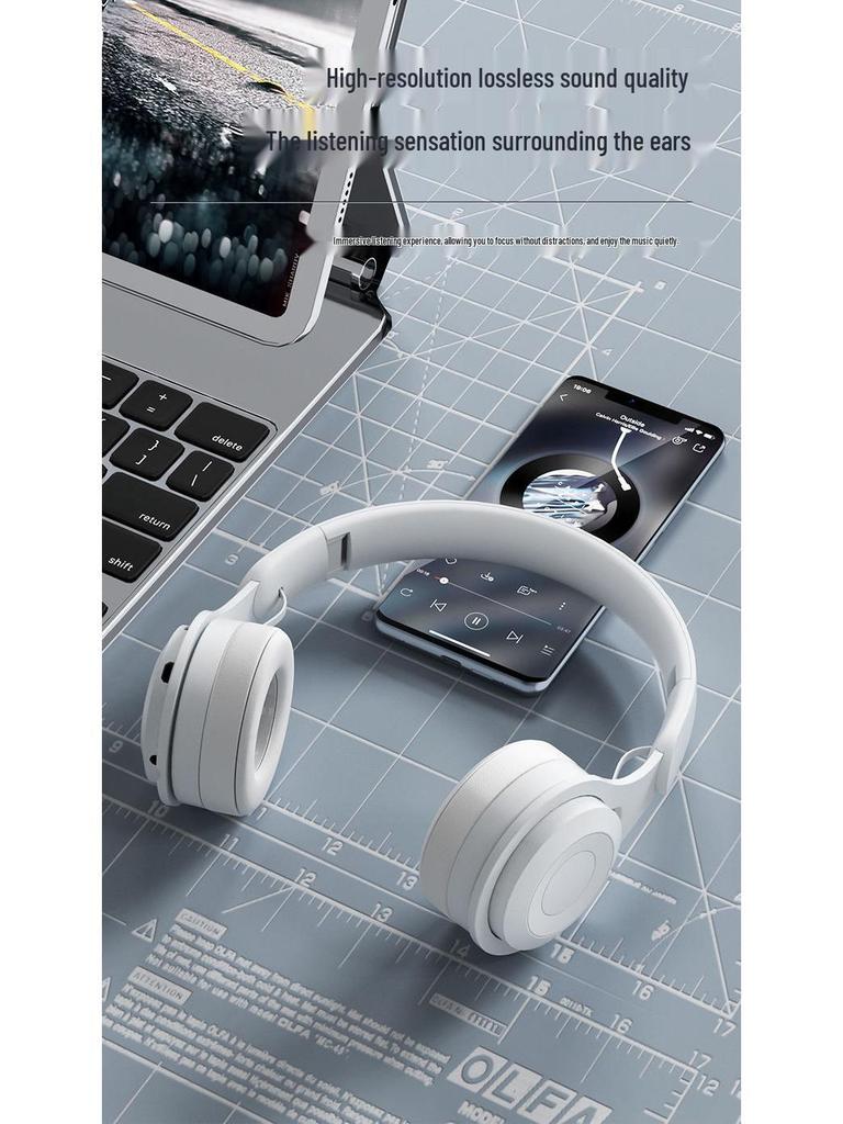 Y08 Macaron Bluetooth Over-Ear Headphones, Heavy Bass, Foldable, Wireless