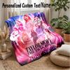 Taylor Swift Custom Flannel Throw Blanket Print Your Name Text Soft Warm Blanket Holiday Present