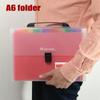 A6 File Folder Storage Bag Exam Paper Bill Document Organizer Rainbow File Expansion Bag Portable Home School Office Binder